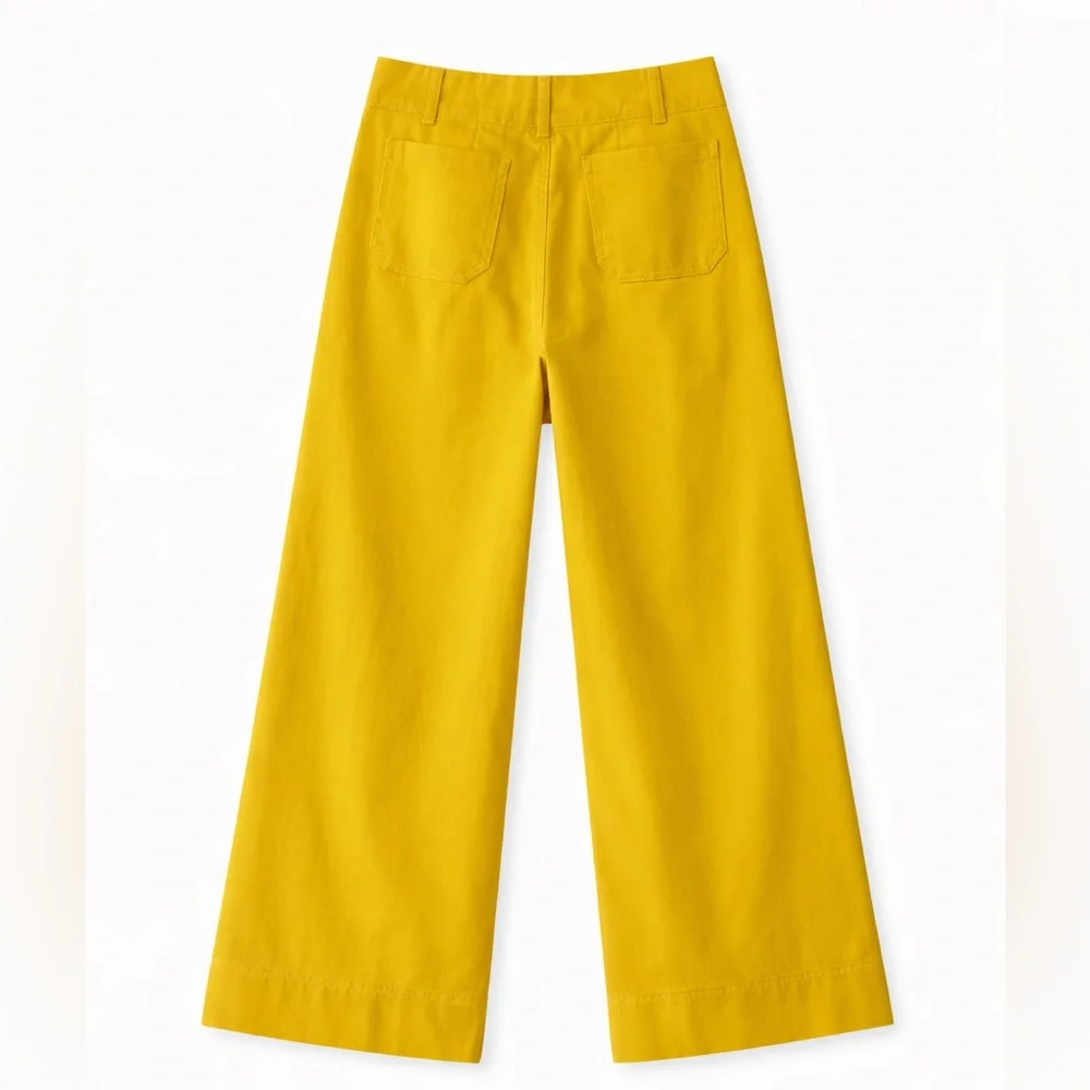 Miduo Bold Mustard Wide-Leg Pants - Picture 3 of 8